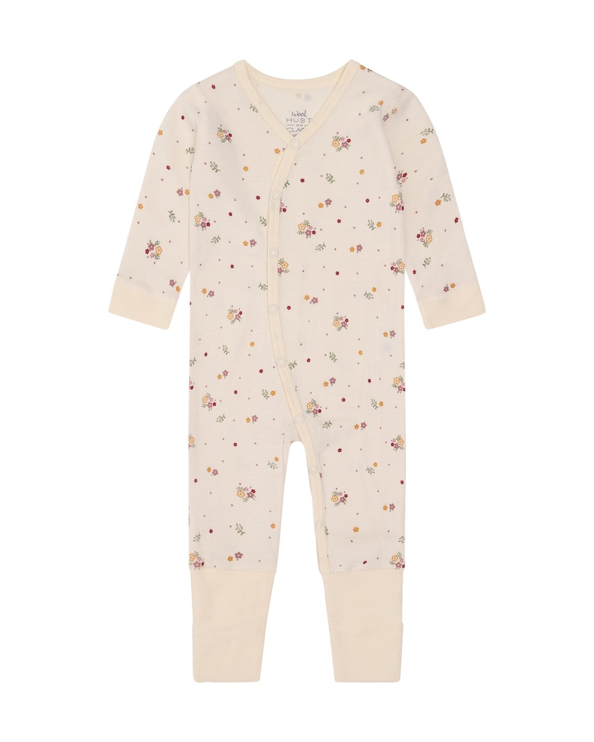 Ullpysj Baby – Heldress med trylleføtter – Ull/Bambusviskose | Mobi Flora