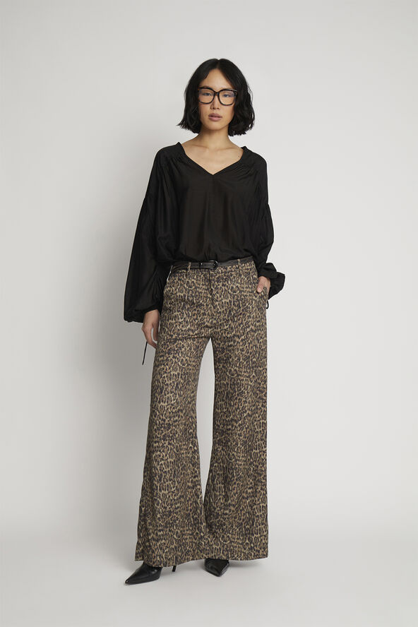MUNTHE TOMALLY Silk Blend Blouse Black