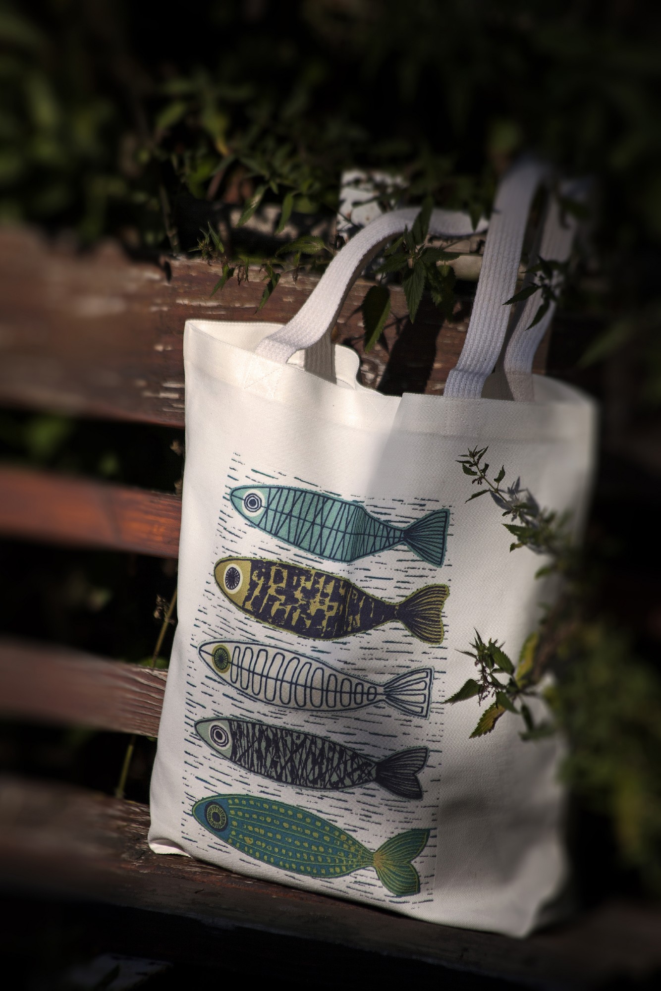Stoffbeutel '5 Fische', multicolor, L 40 cm, B 9 cm, H 40 cm günstig bestellen