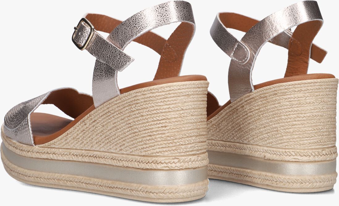 goudkleurig stefano lauran sandalen met hak 8734