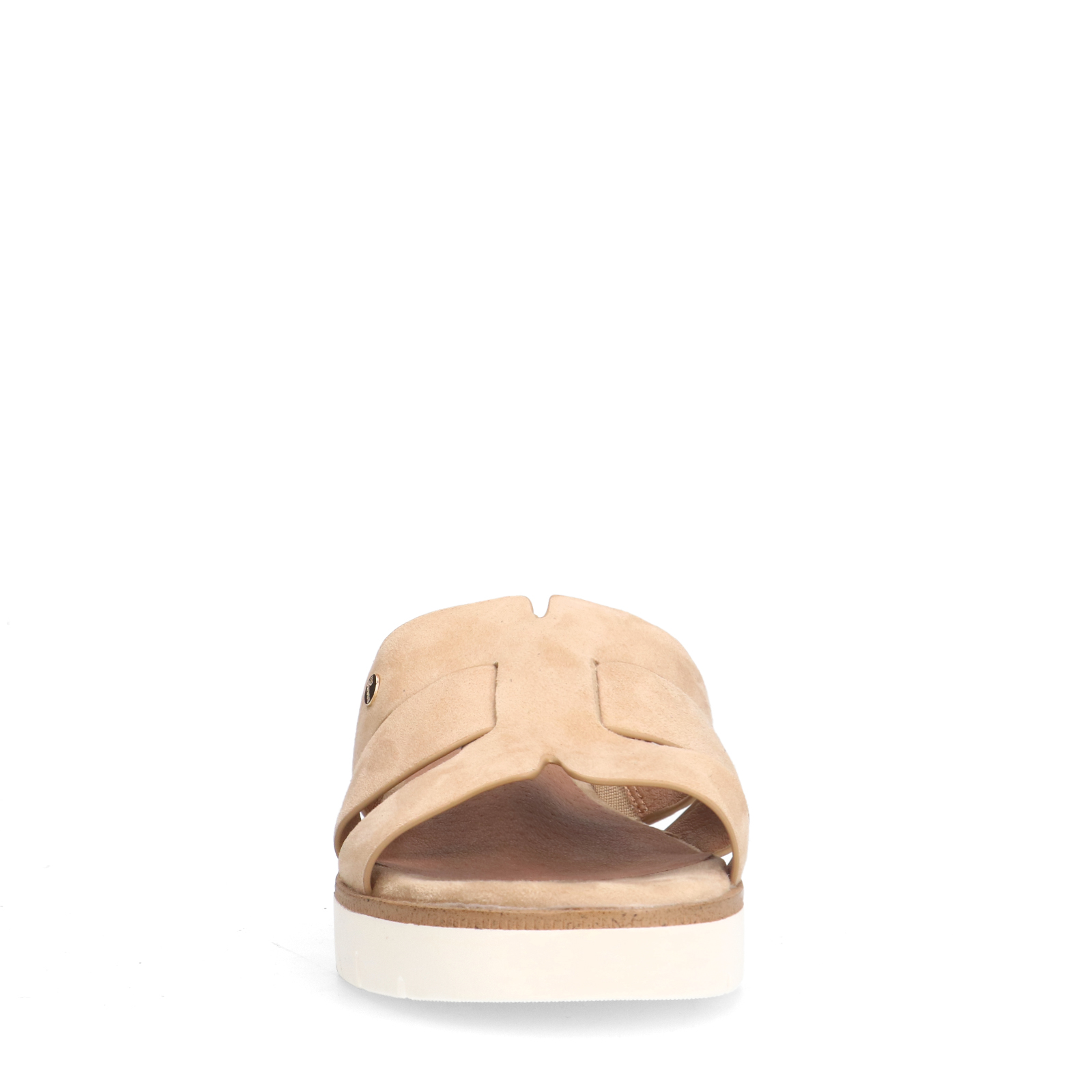 Beige suède sandalen