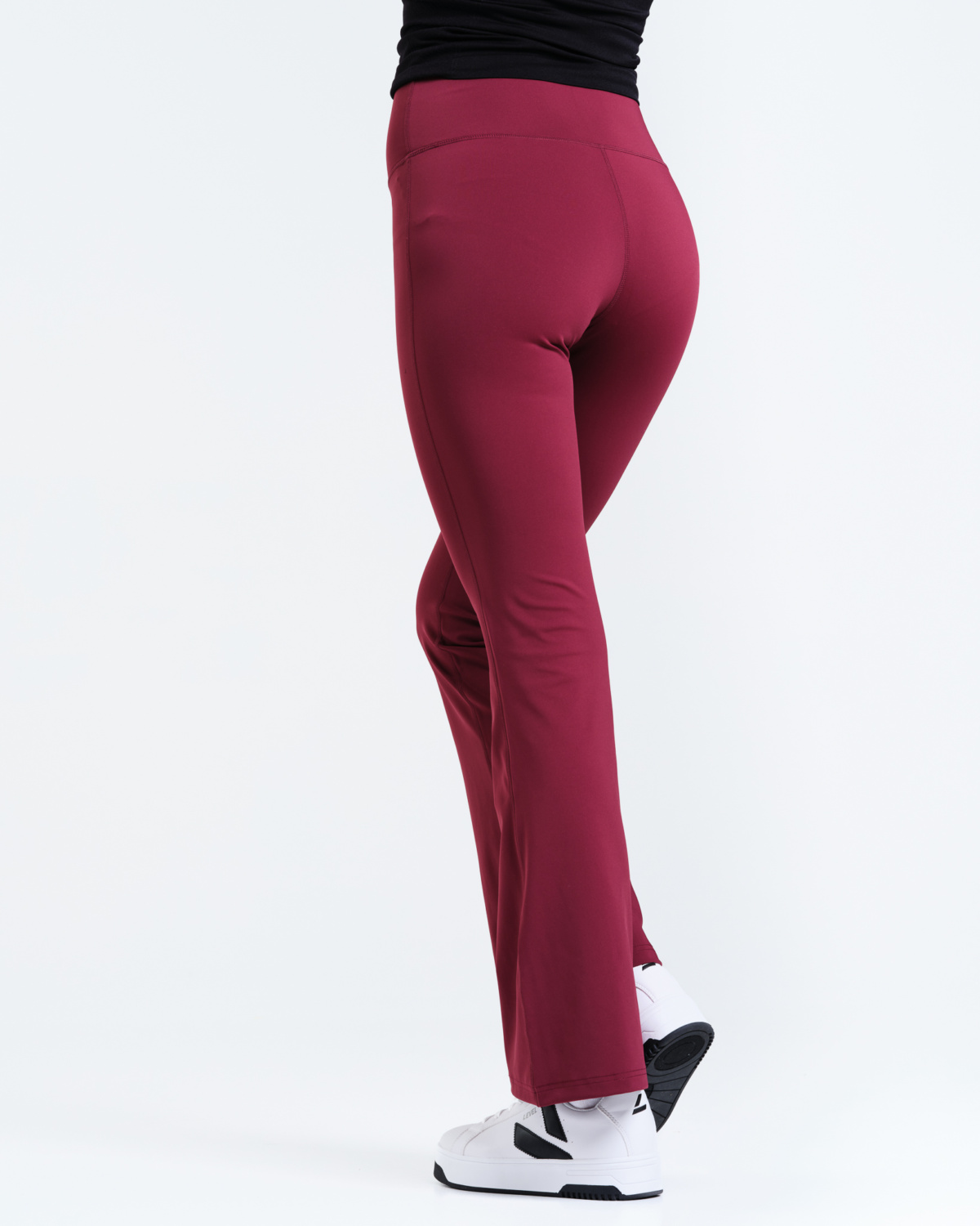 LEVITY Lotus Flare Pants Burgundy