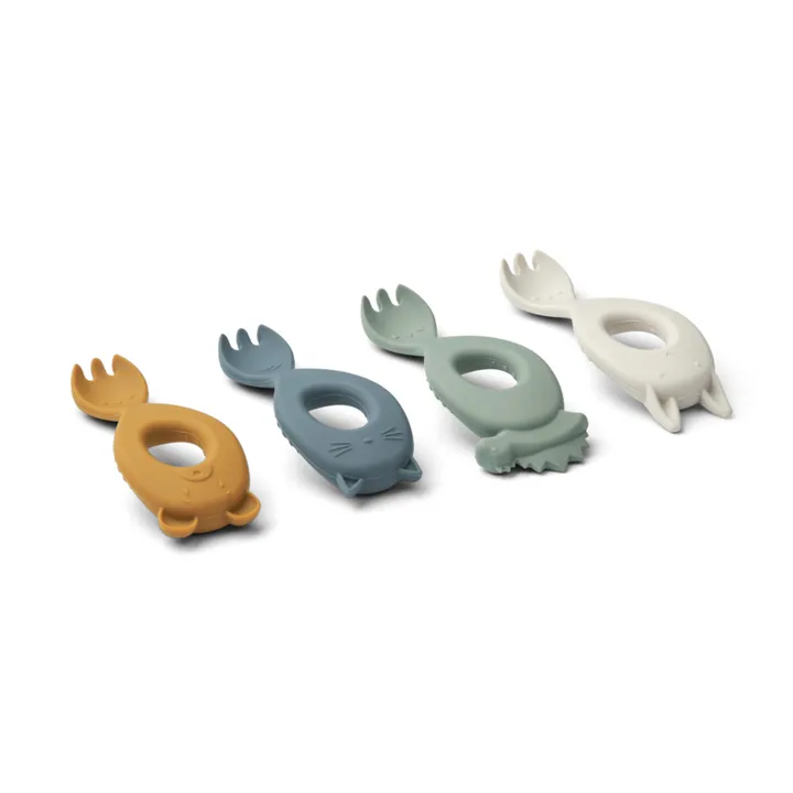 Liewood Fourchettes en silicone Liva - Set de 4 | Faune green multi mix