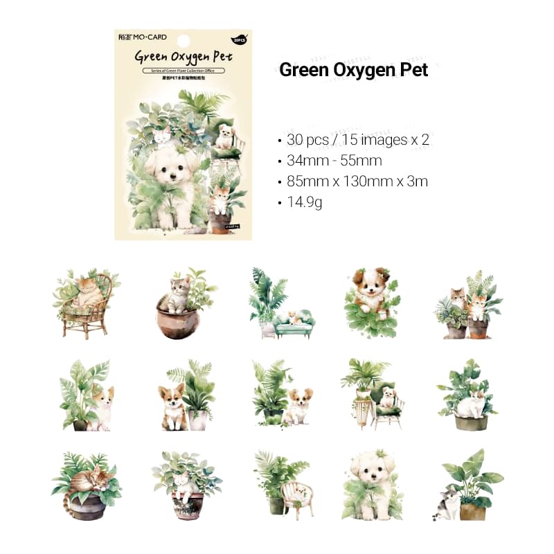 Milena - Plant PET-sticker (verschillende ontwerpen)
