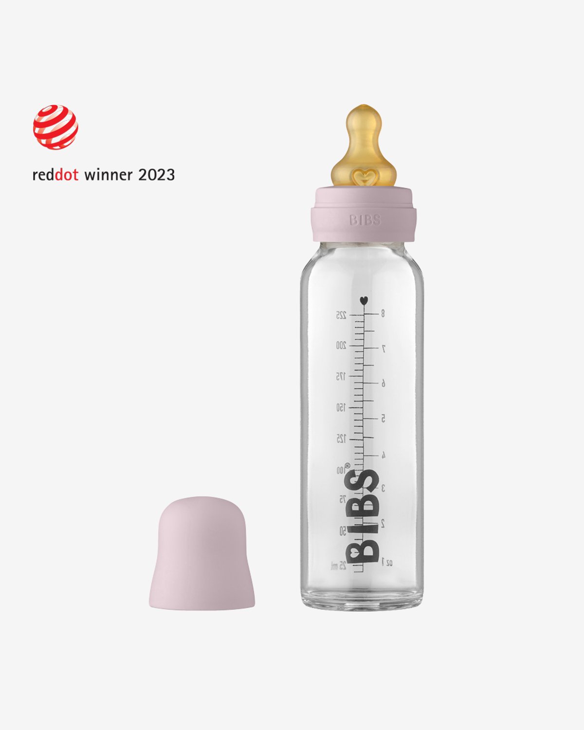 BIBS Tåteflaske i Glass 225 ml – Komplett Sett