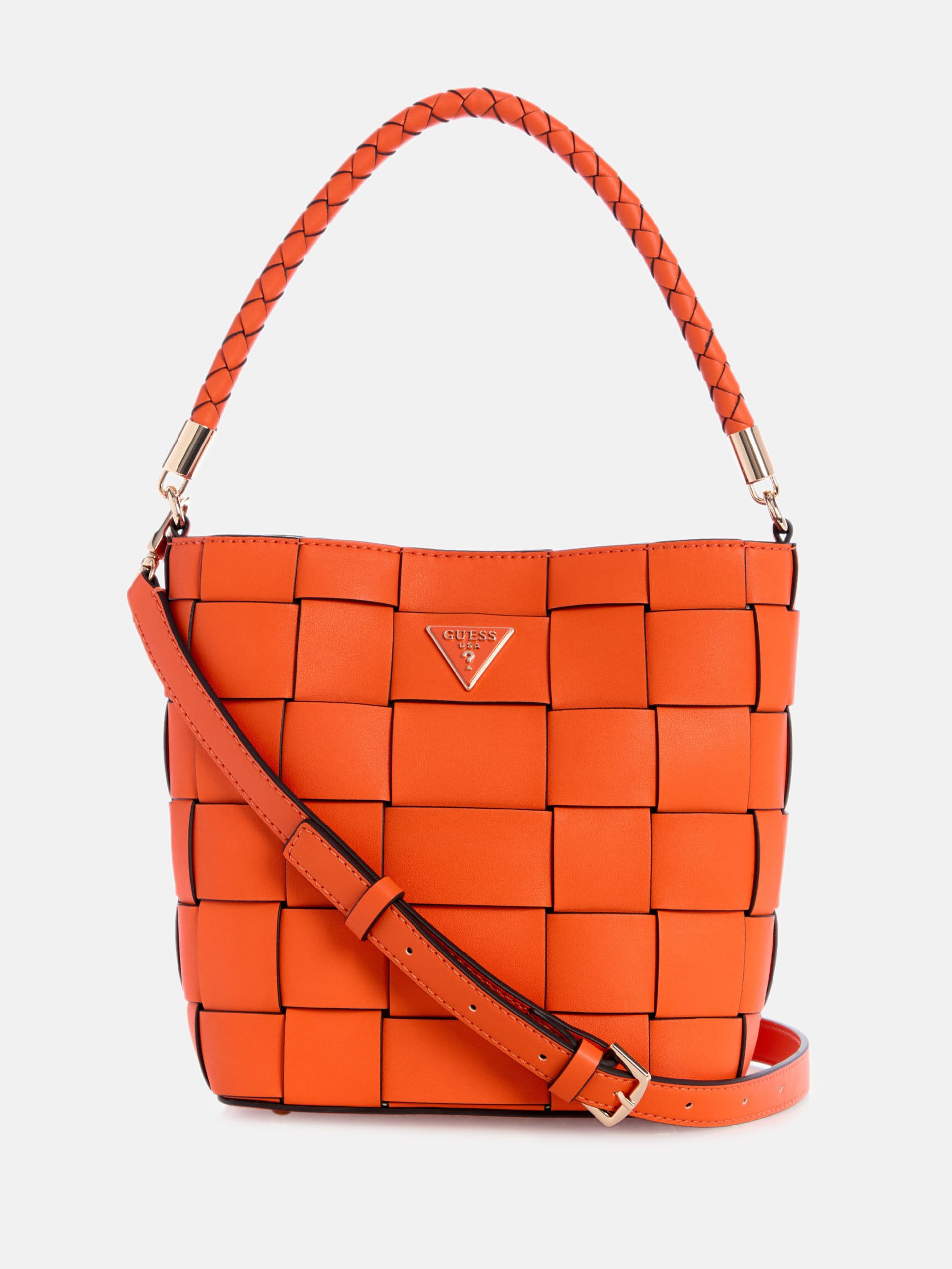 Bolsa tipo balde trançada Maylee