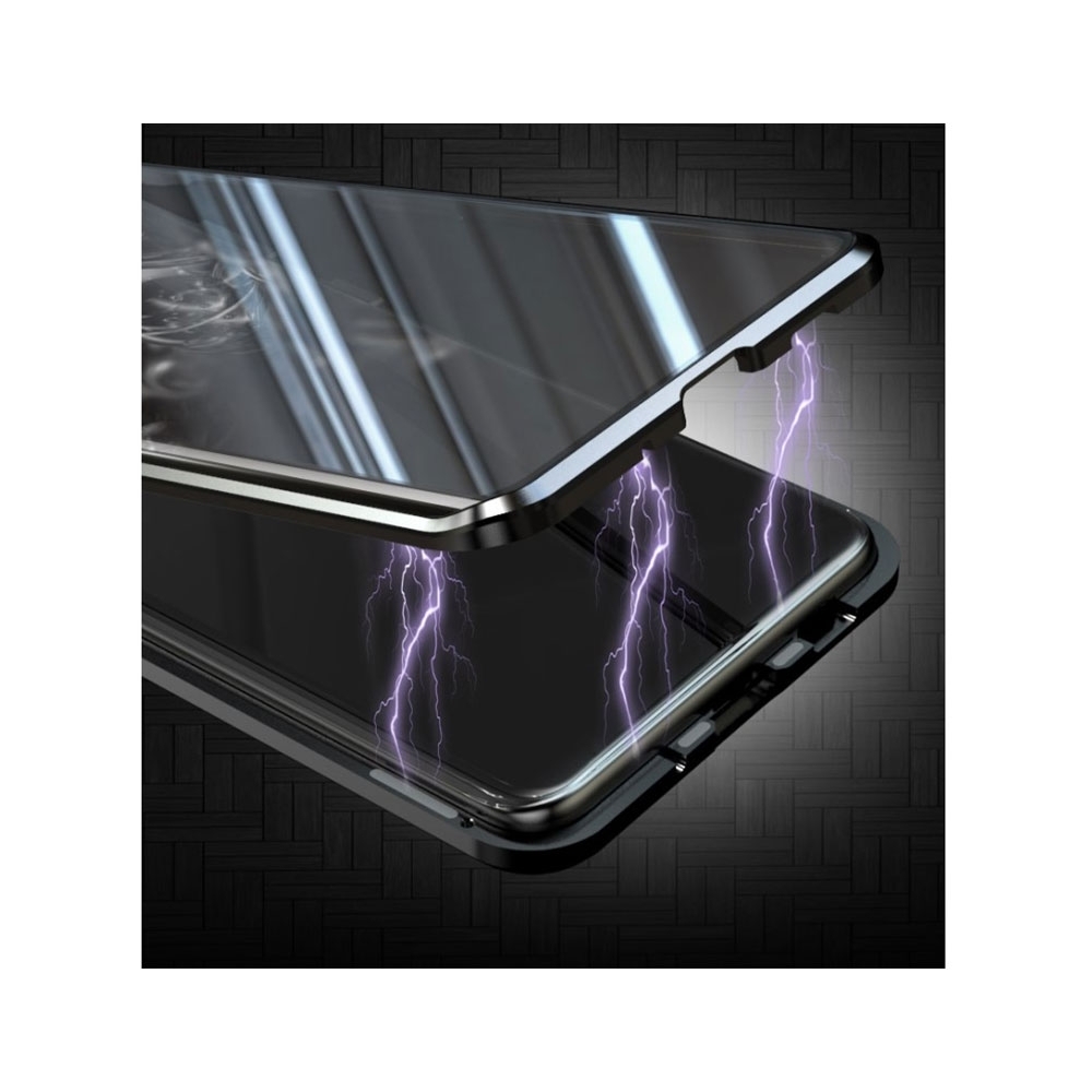 Samsung Galaxy S20 / S20 5G Magnetische Alu Schutzhülle mit Panzer Glas Backcover   Displayschutz (Magnet-Technologie) - Blau