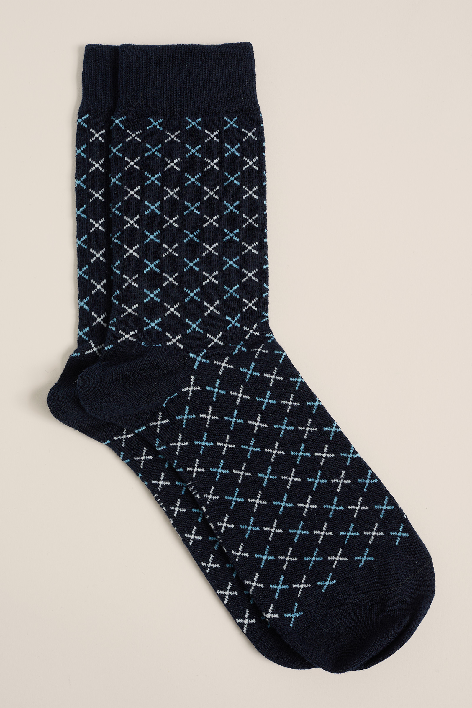 sokken met dessin WE Fashion Donkerblauw
