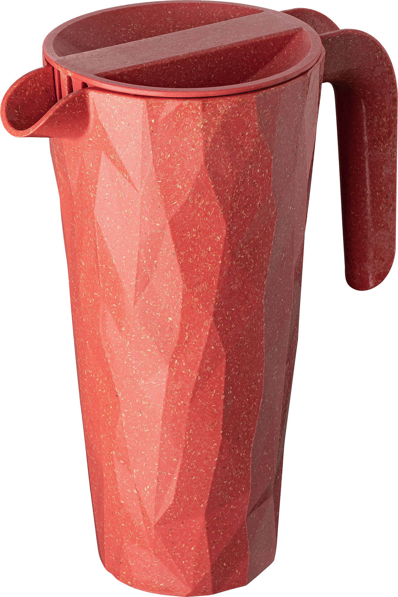 Koziol Club Pitcher Superglas Kanne mit Deckel 1,5 Liter nature coral