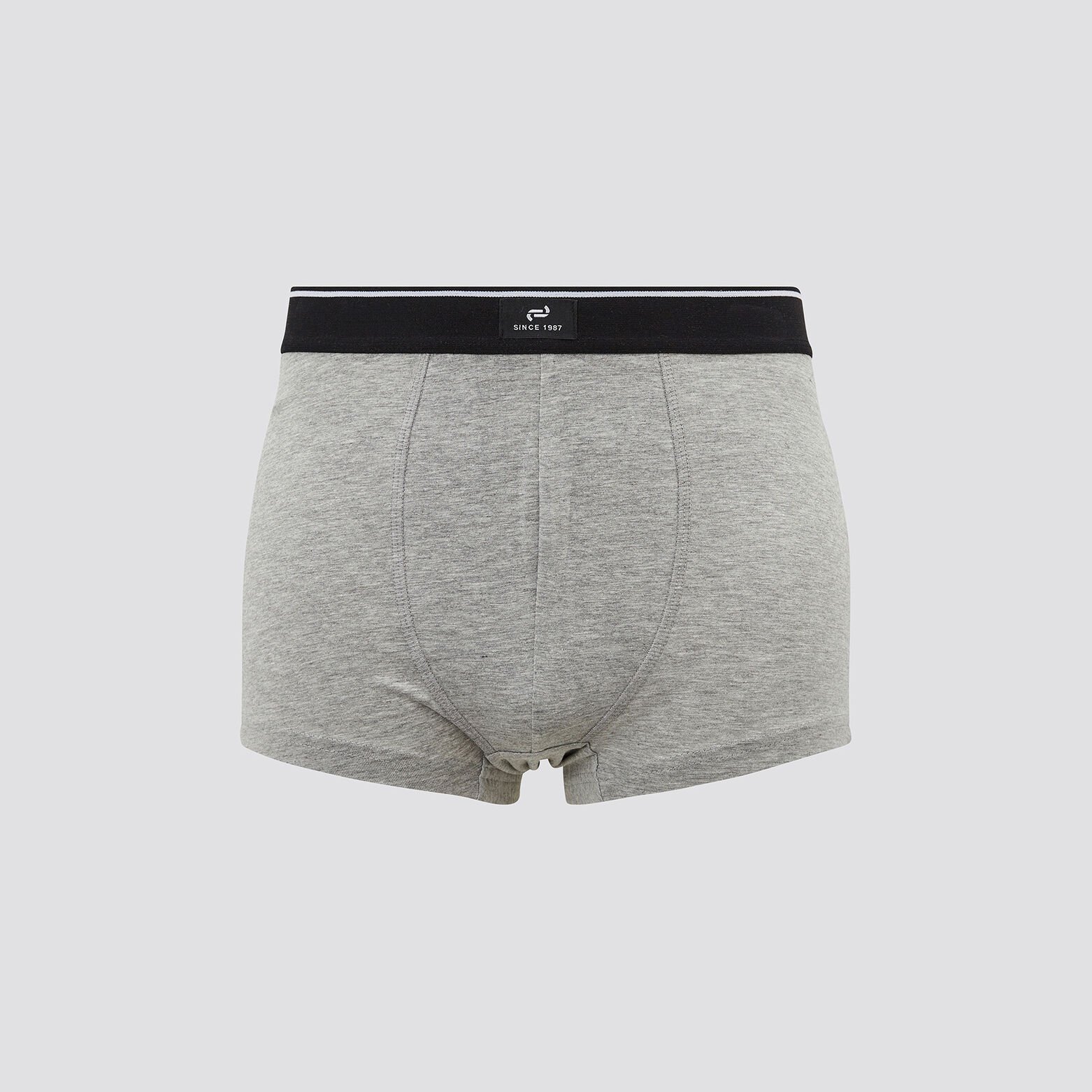 Lot de 5 boxers micromotifs coton issu de l'agri. Blanc/ Ecru
