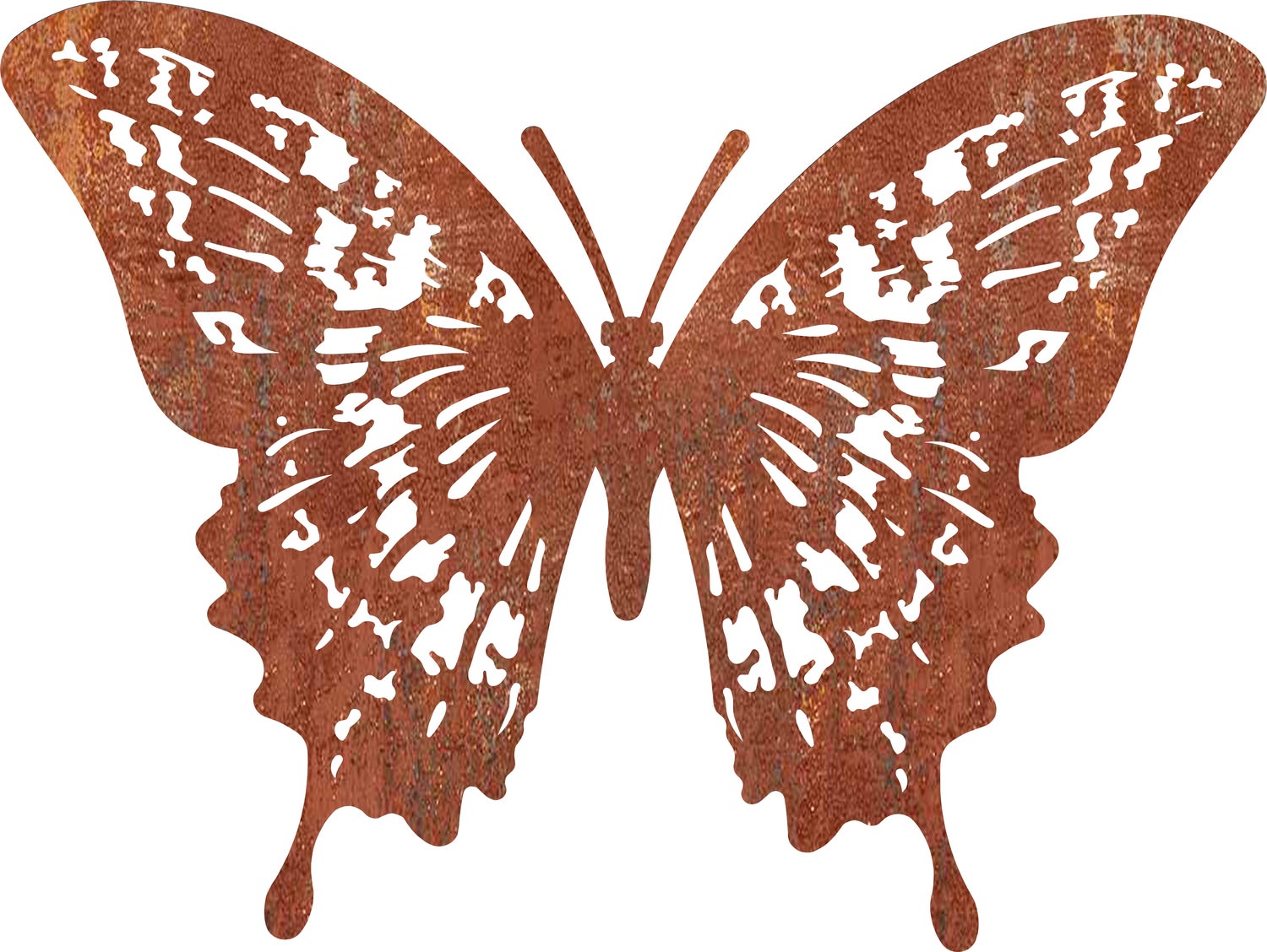 Intratuin tuin wanddecoratie Daisy vlinder roest 46 x 1 x 36 cm