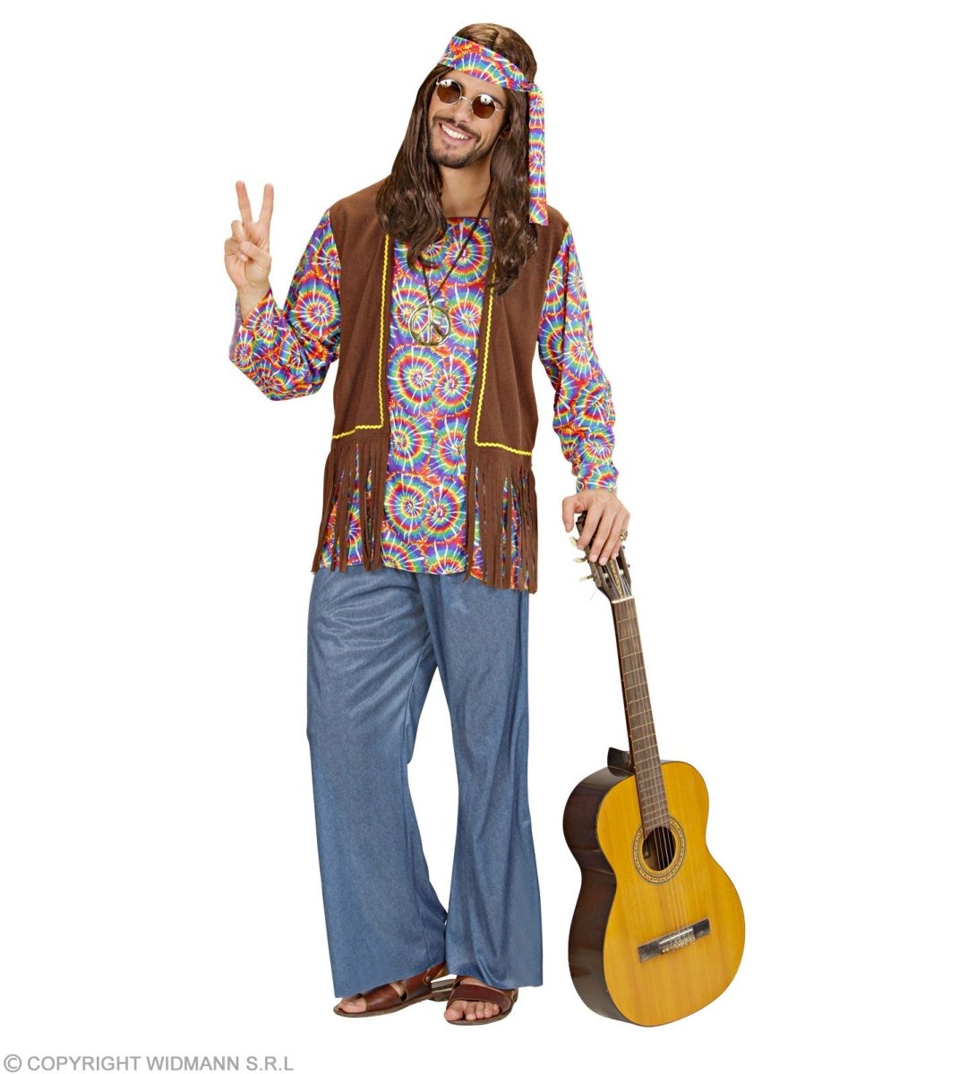 Hippie 60S Kostuum Heren 5 delig