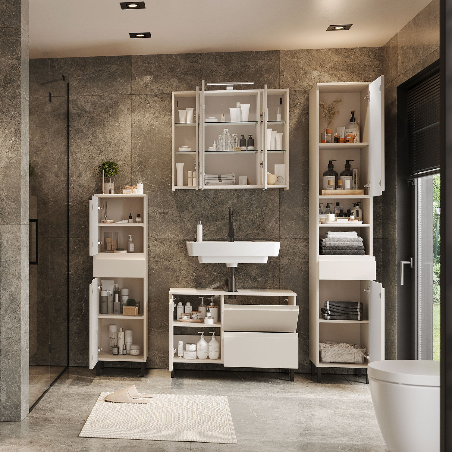 Badezimmer Schrank Silas