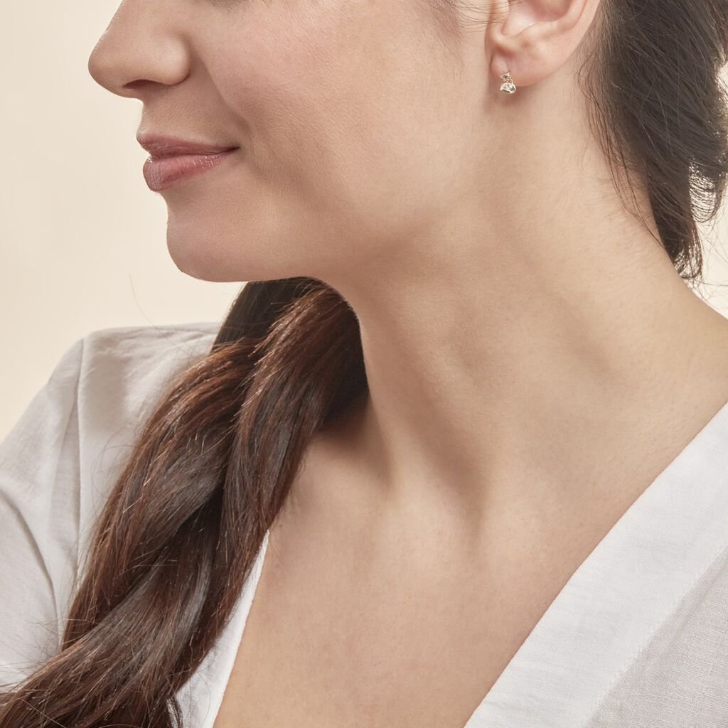 Boucles D'oreilles Pendantes Ludyvine Or Jaune Oxyde De Zirconium