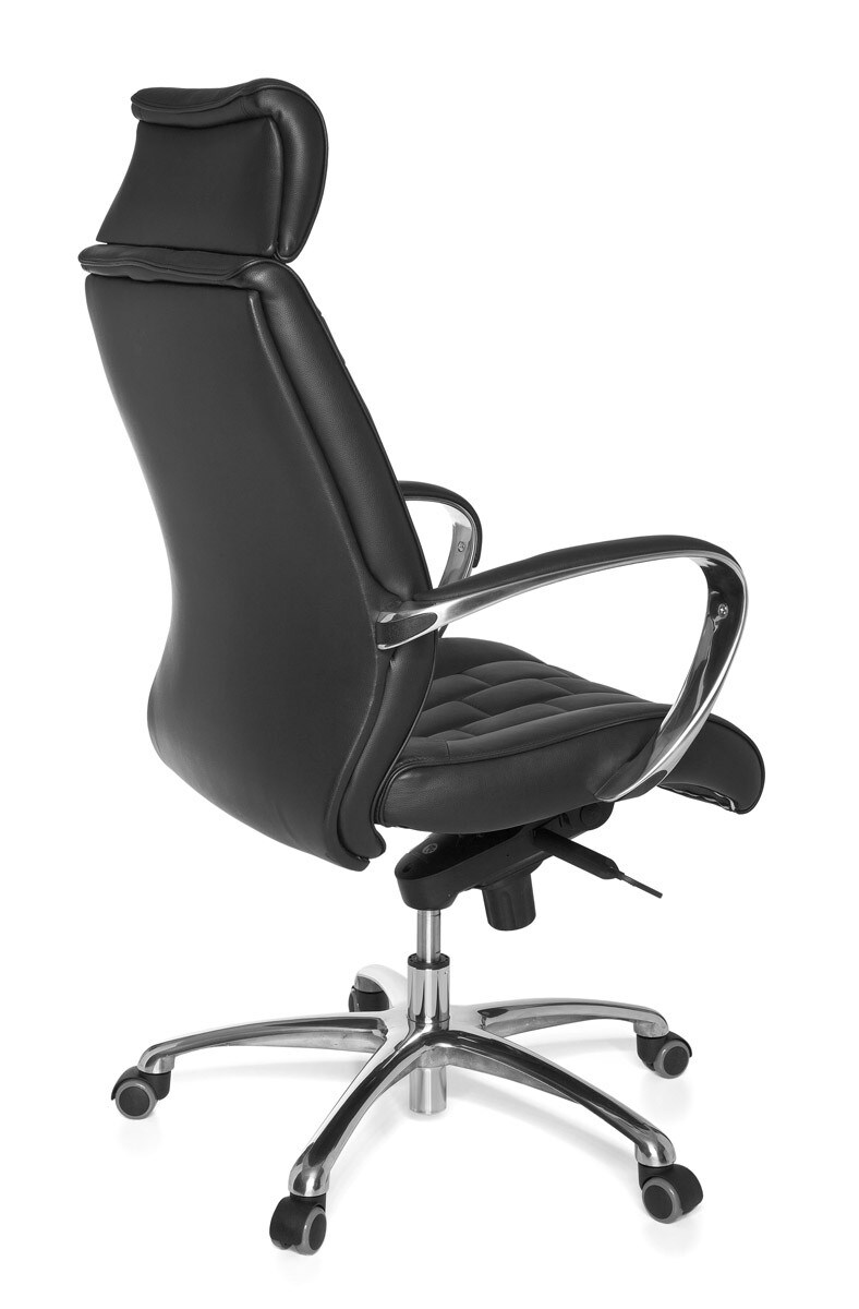 KADIMA DESIGN Luxus XXL Chefsessel: Echtleder, breite/höhe Rückenlehne, Lendenwirbelstütze, Multiblock-Mechanik, 120 kg Tragkraft.