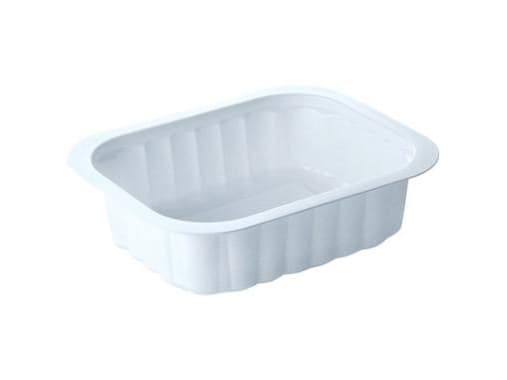 Bakke 1-rum 1/8 GN 350 ml 138x114x35 mm PP Hvid,300 stk/krt