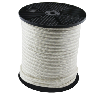 Ledent gevlochten touw wit nylon 3 mm 50 m