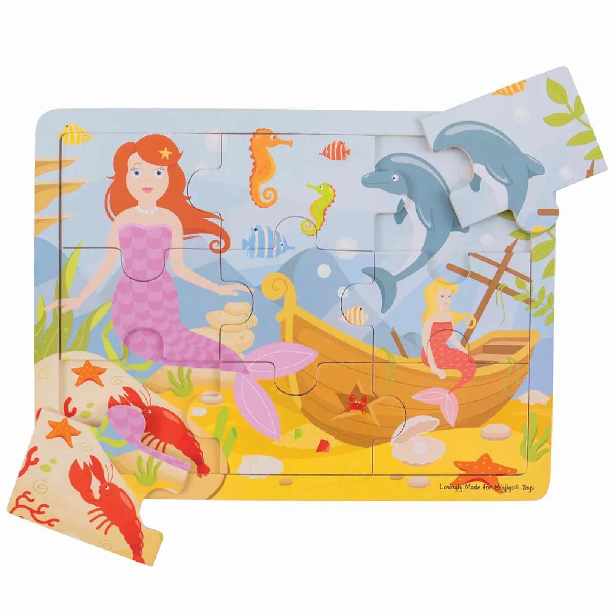Bigjigs Toys Puzzle Sirène Bois
