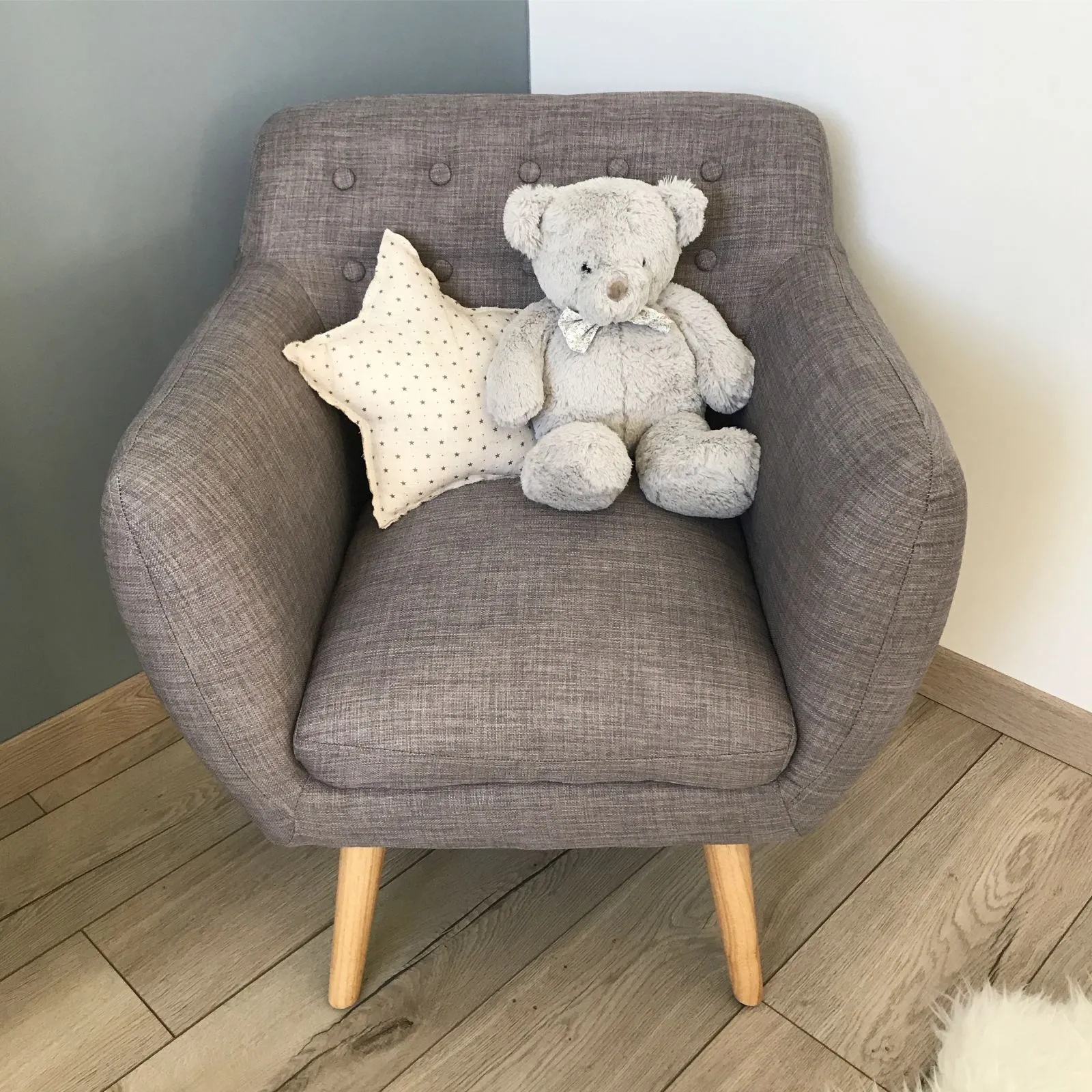 Fauteuil MELBY Stof Lichtgrijs