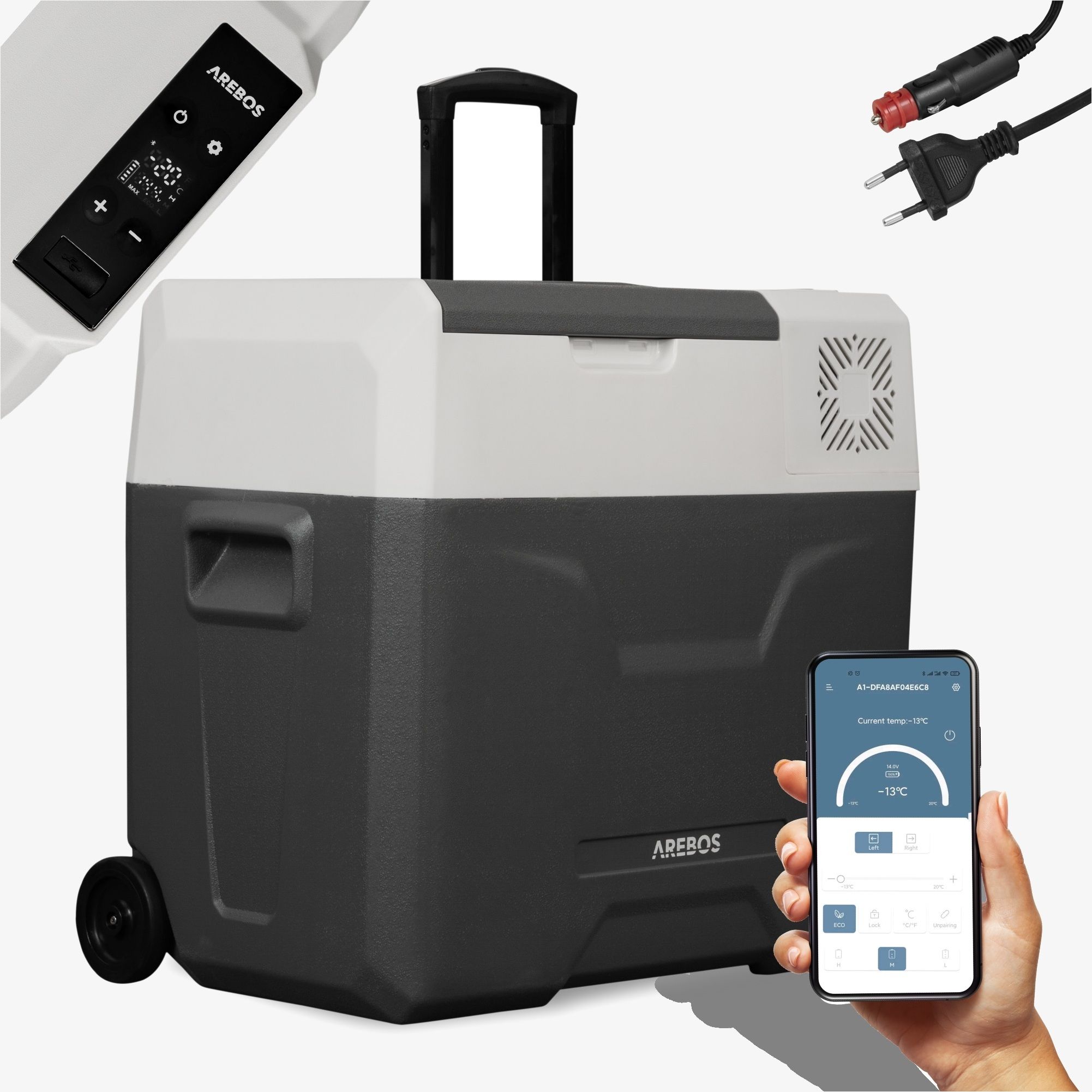 Kompressor Kühlbox mit Rollen 47 L