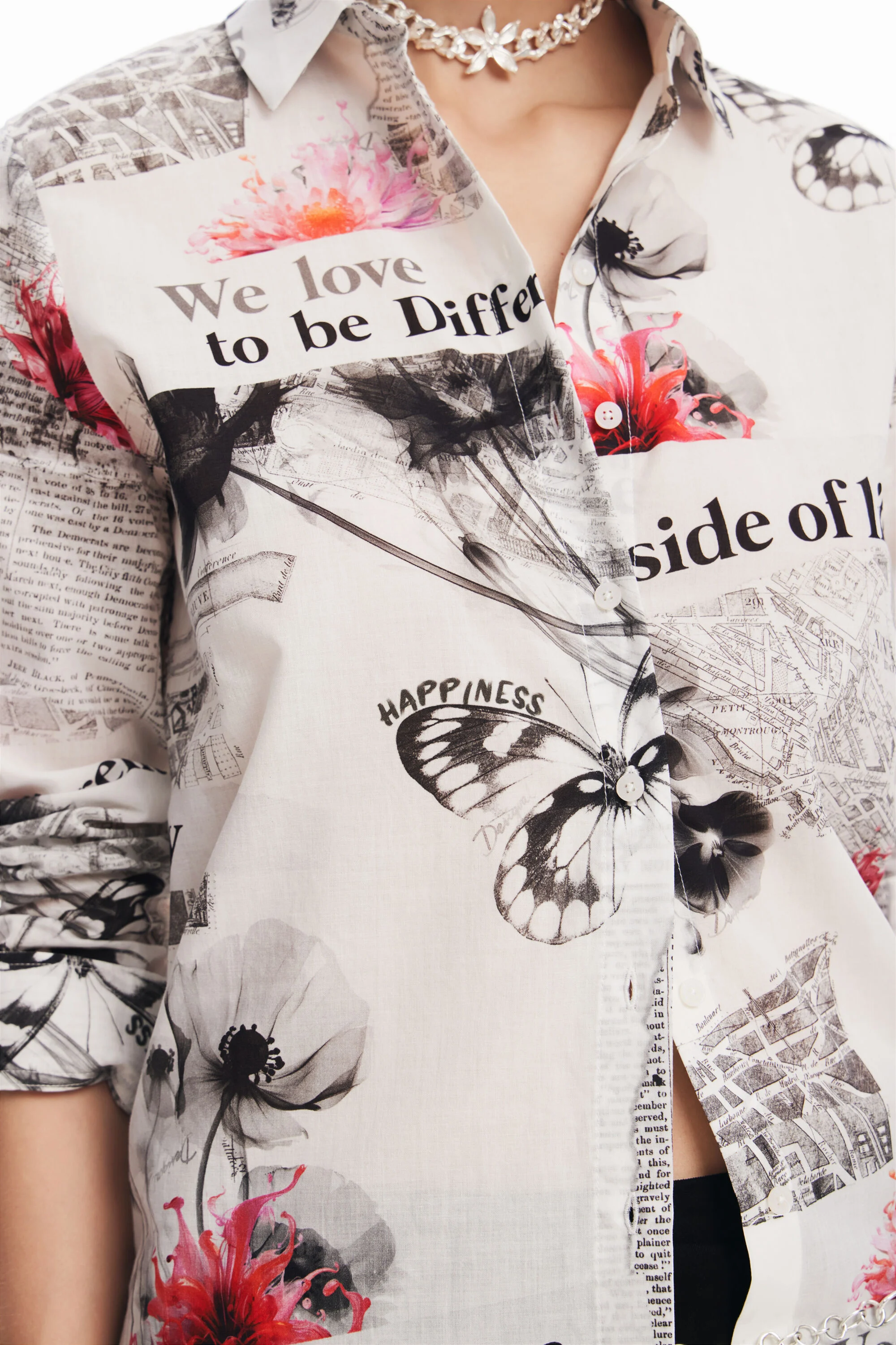 Camiseta com estampa floral