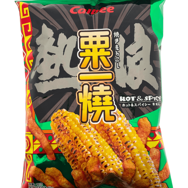 Calbee Heet en Pittig Gearomatiseerde Grill-A-Maïs 60g