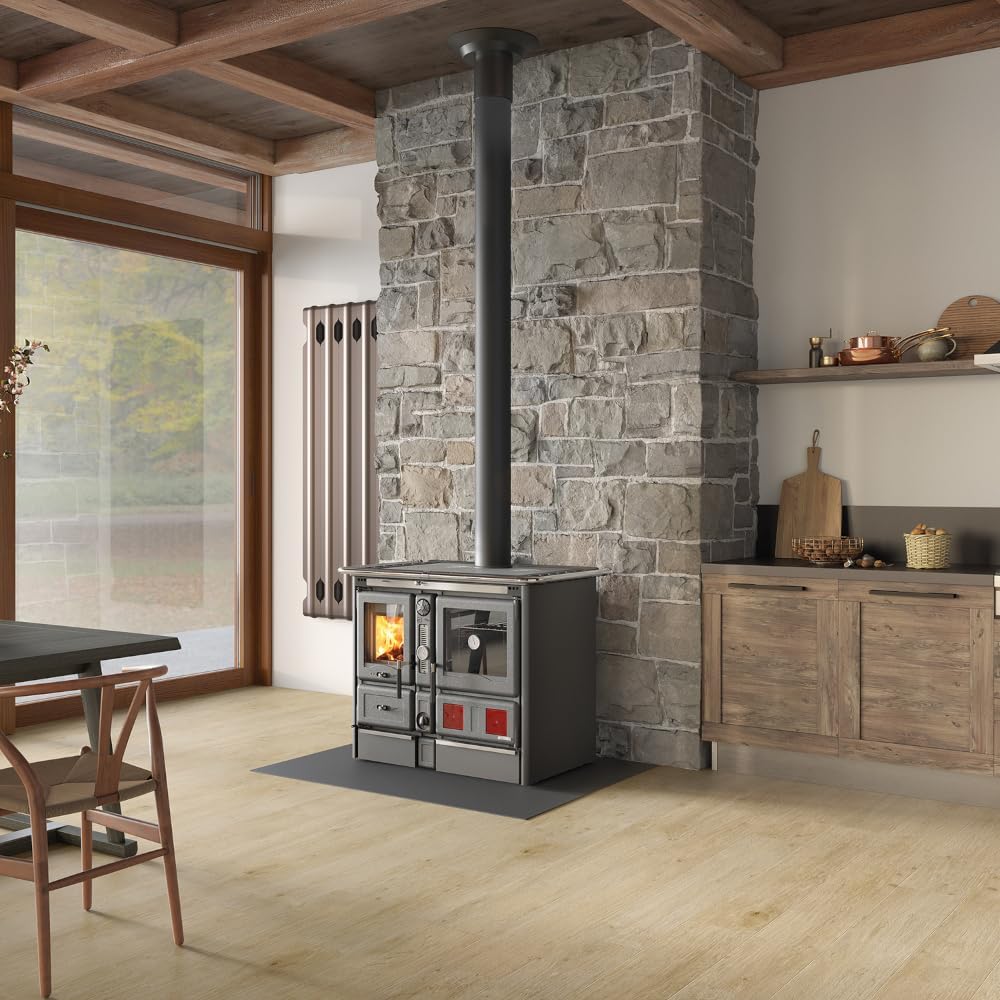La Nordica wasserführender Küchenofen | TERMOROSA XXL DSA.16 | 16,8 kW | Schwarz