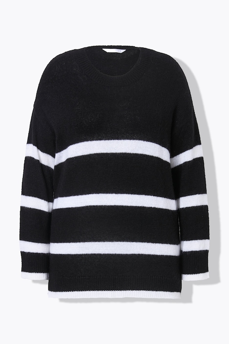 Pullover, oversized, Ringel, Langarm