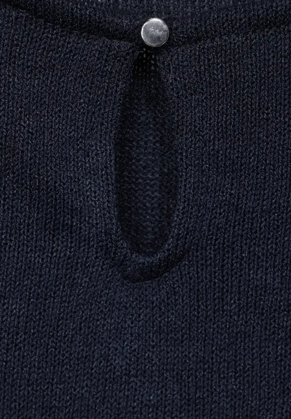 Shirt im Strick Look - deep blue