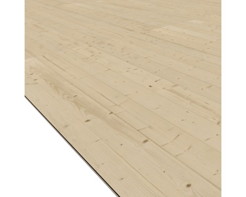 Karibu vloer voor basisafmetingen 280 x 280 x 1,6 cm, naturel