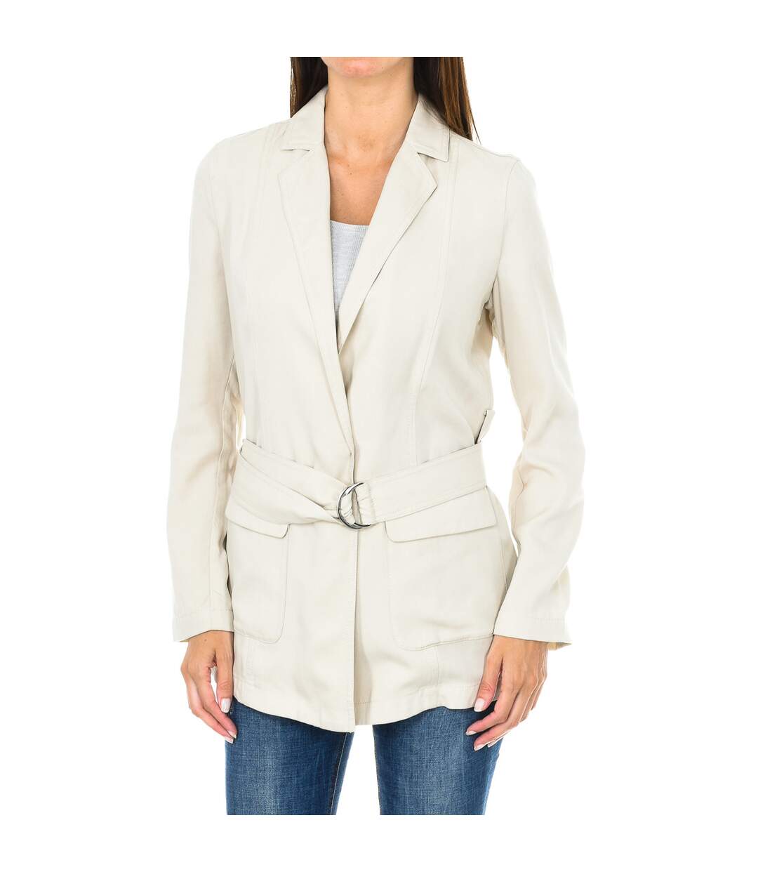 Women's Long Sleeve Belted Blazer 3Y5G51-5NYCZ