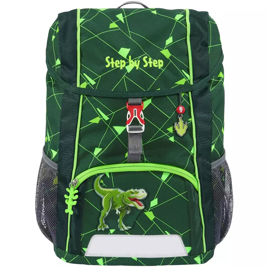 Step by Kid Shine Rucksack-Set 3 tlg. - inklusiv Sitzkissen 26 cm Dino Night Tyro