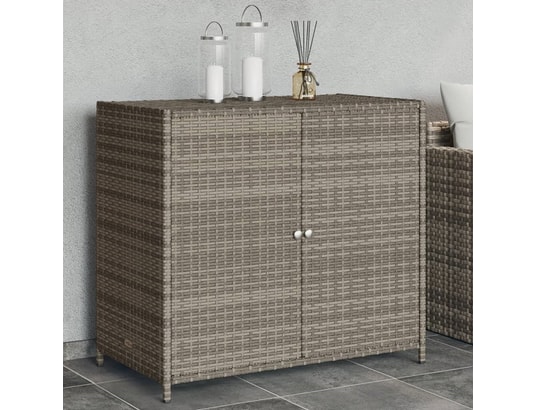 VIDAXL - Armoire de jardin Armoire de rangement de jardin gris 83x45x76 cm résine tress...