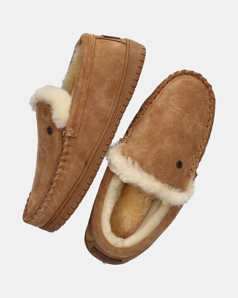 Warmbat Australia Grizzly Pantoffels  - cognac