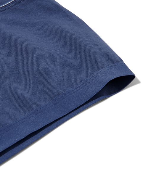 2 slips femme taille haute coton stretch bleu