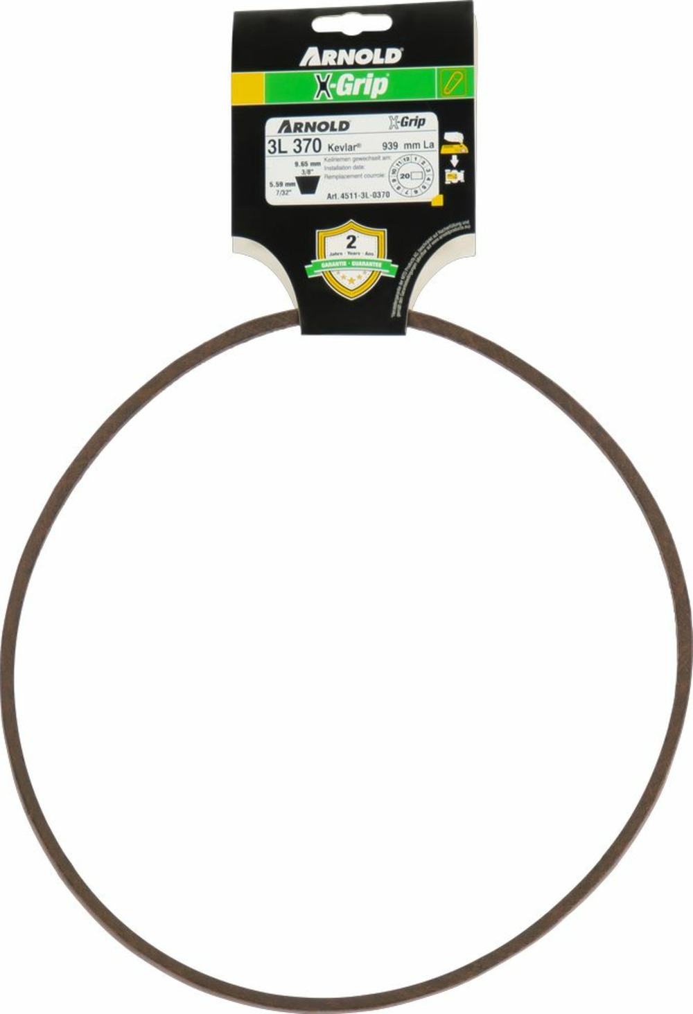 Courroie trapézoïdale x-grip v de type 3l370