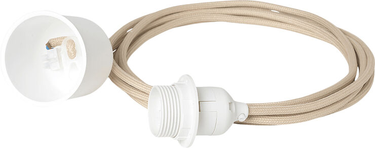 ferm LIVING Fabric cord set 4m - Pendant - Sand Sand