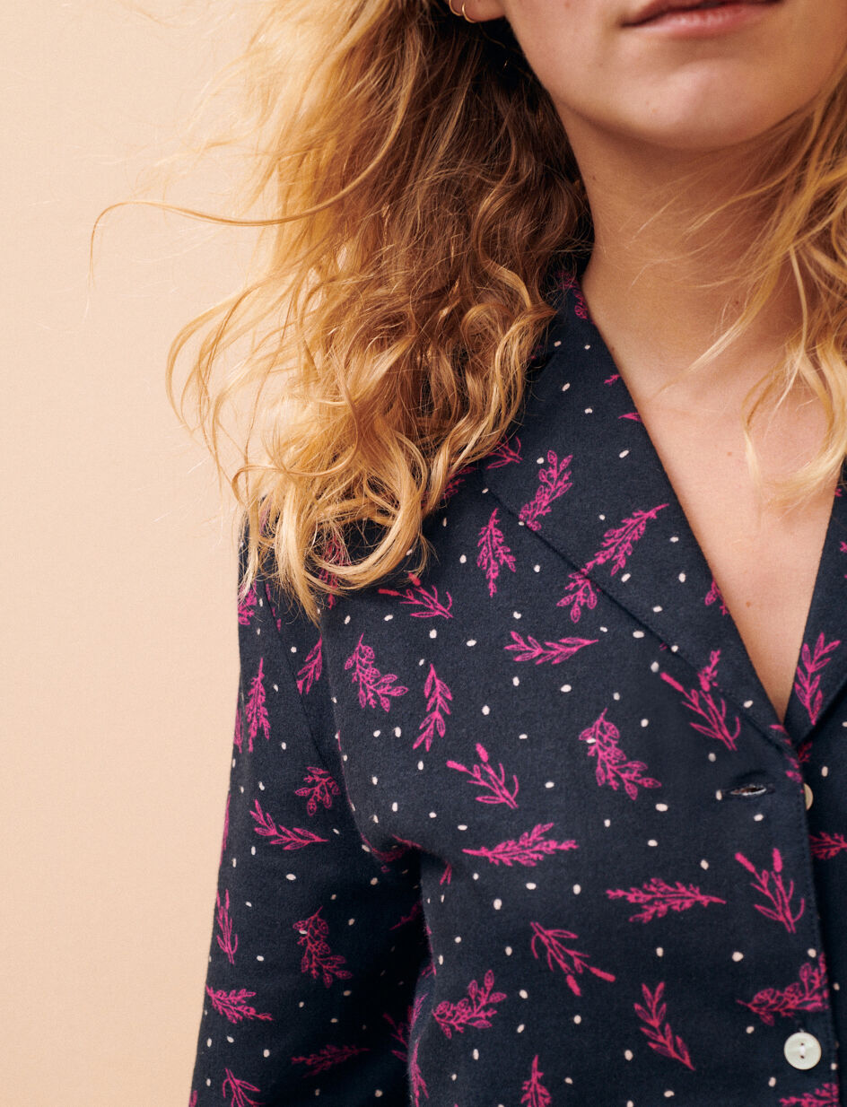 Set pyjama - branchage var bleu empire