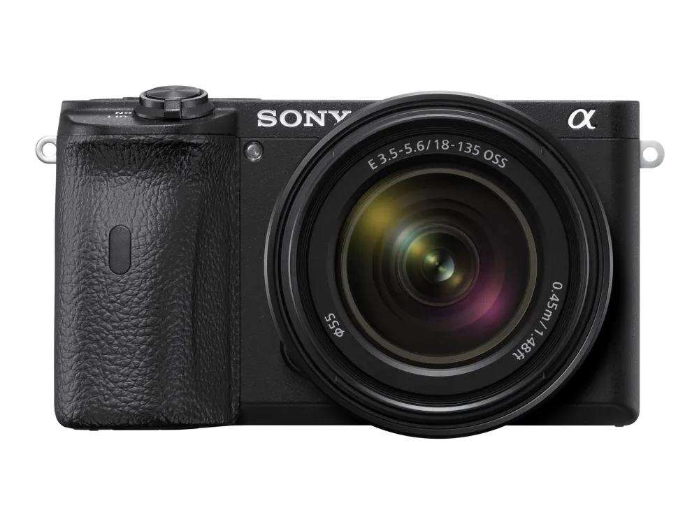 Sony a6600 ILCE-6600M - Digitalkamera - spejlløst - 24.2 MP - APS-C - 4K / 30 fps - 7.5x optisk zoom E 18-135 mm OSS-objektiv - Wi-Fi, NFC, Bluetooth - sort
