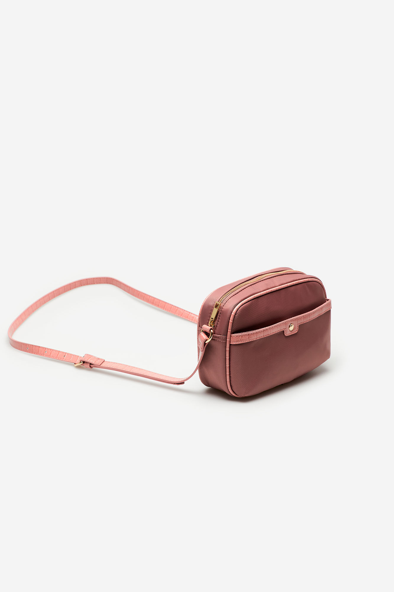 Alça de ombro em tecido de nylon - Rosa