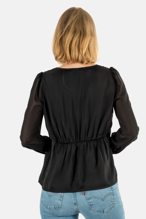 Tee shirt manches longues morgan 241-osera noir
