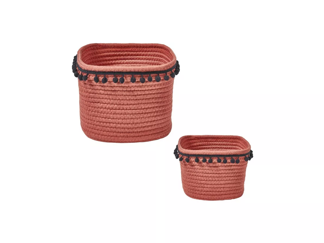 Lot de 2 paniers de rangements corde de coton TERRY