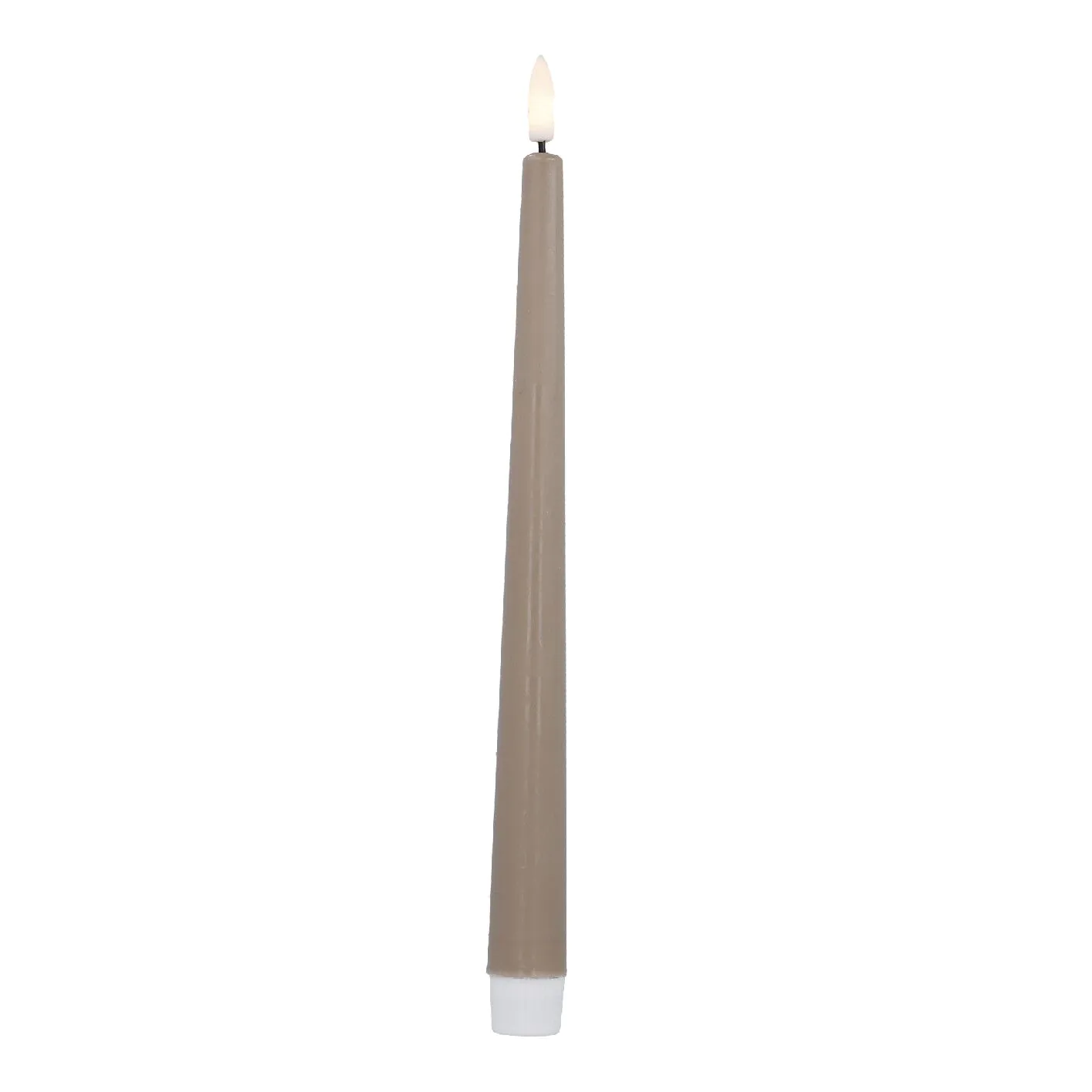 LED-Stabkerze, konisch/karamel, 29 cm