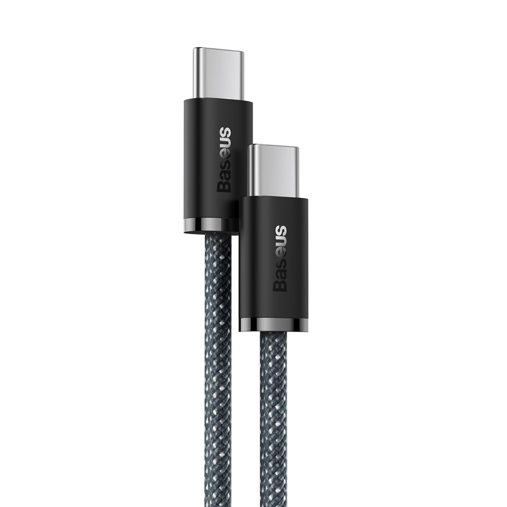 (2m) 100W Dynamic USB C auf USB C Nylon Ladekabel Fast Charging Datenkabel - Schwarz