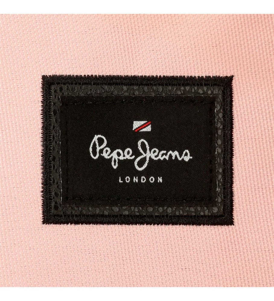 Mochila para computador Pepe Jeans Aris Colorful com dois compartimentos, rosa.