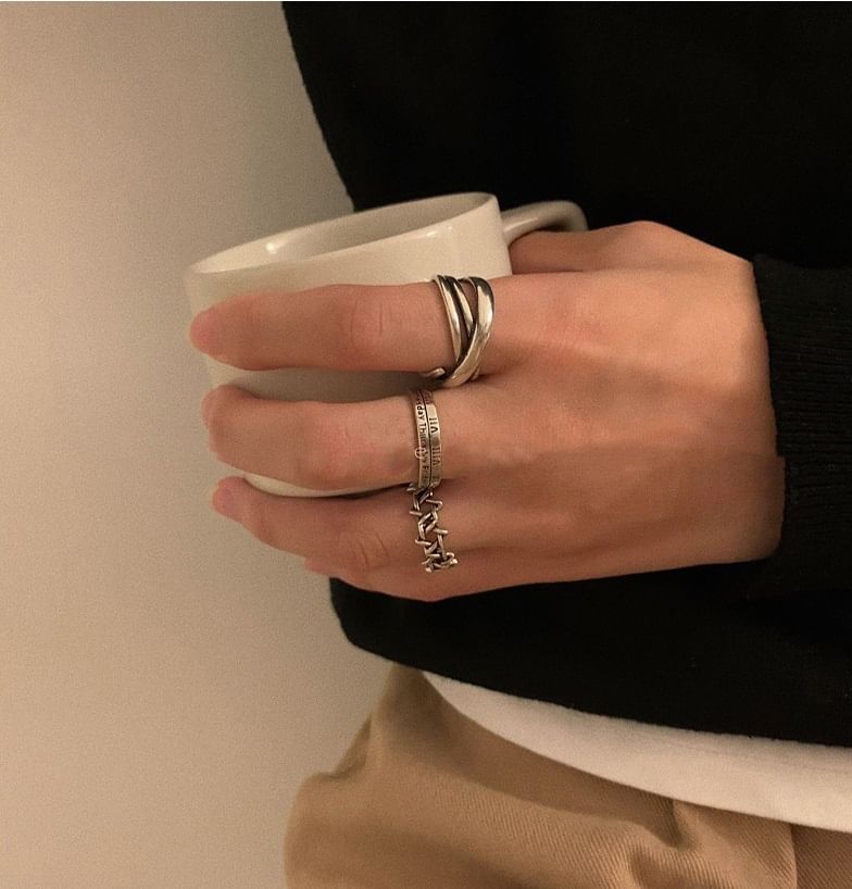 Lilafey - Set van 3: Metalen open ring