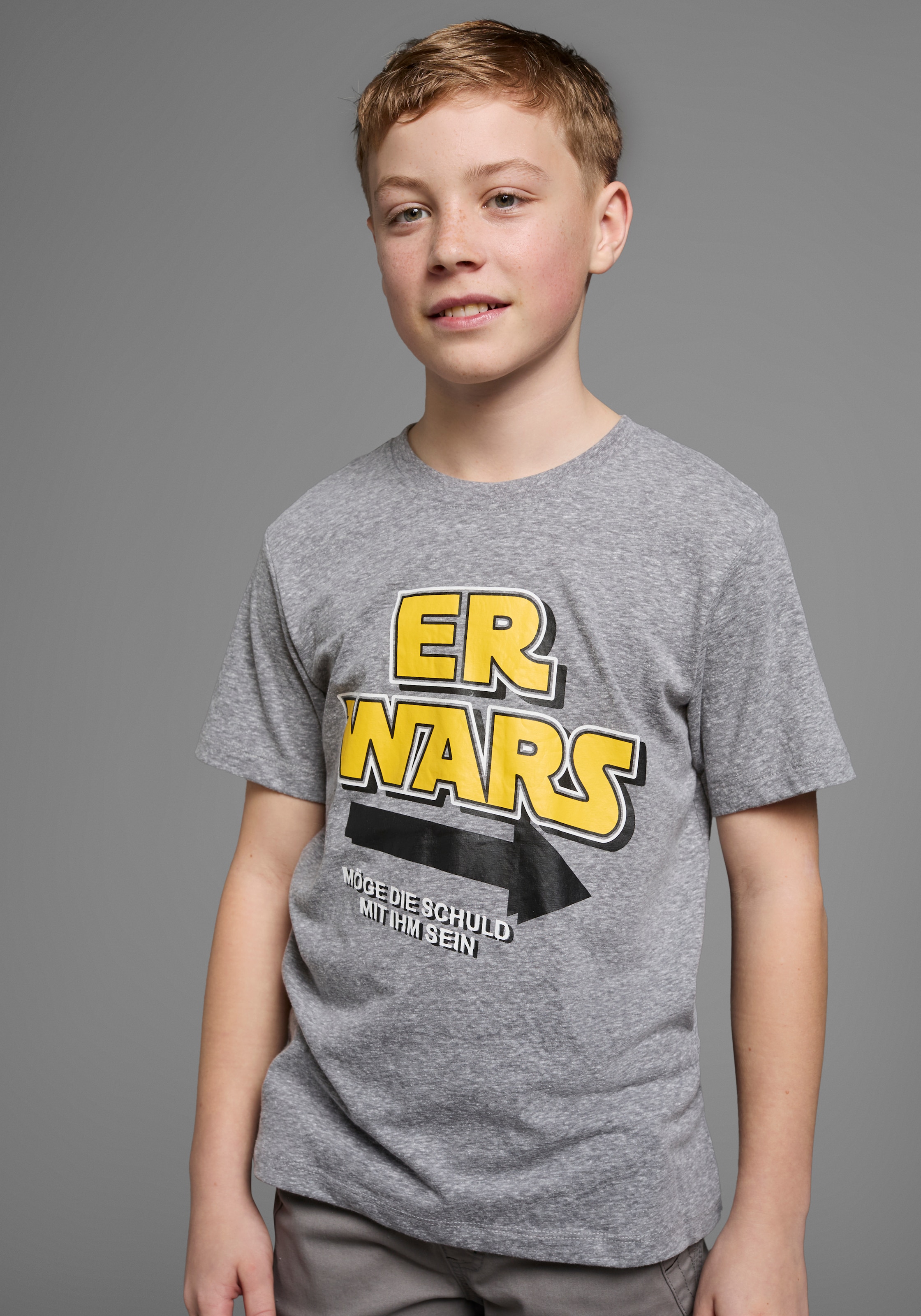 KIDSWORLD T-Shirt »ER WARS« Langarm,  Basic-Passform,  trendiger Print,  Rundhalsausschnitt