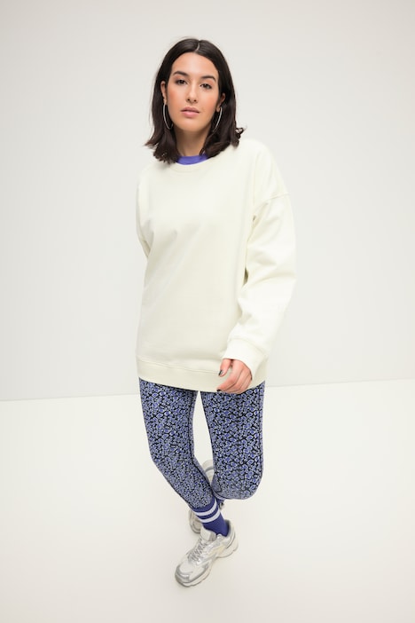 Sweatshirt, oversized, Rücken-Embossing, Ballon-Langarm