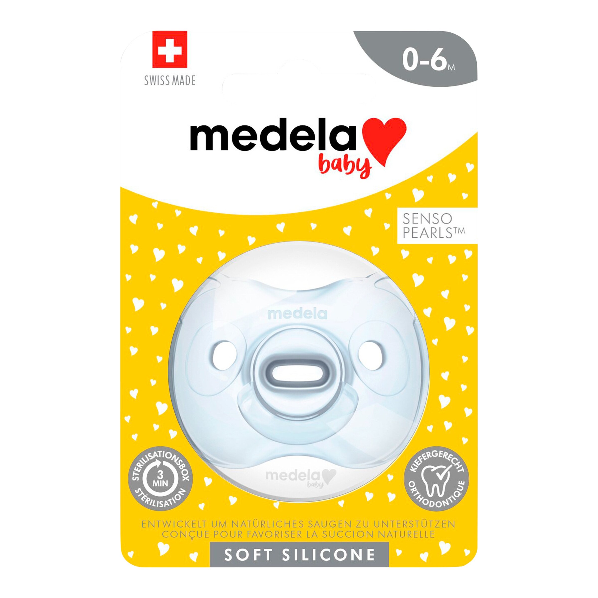 Medela Baby Schnuller Soft Silikon 0-6M blau