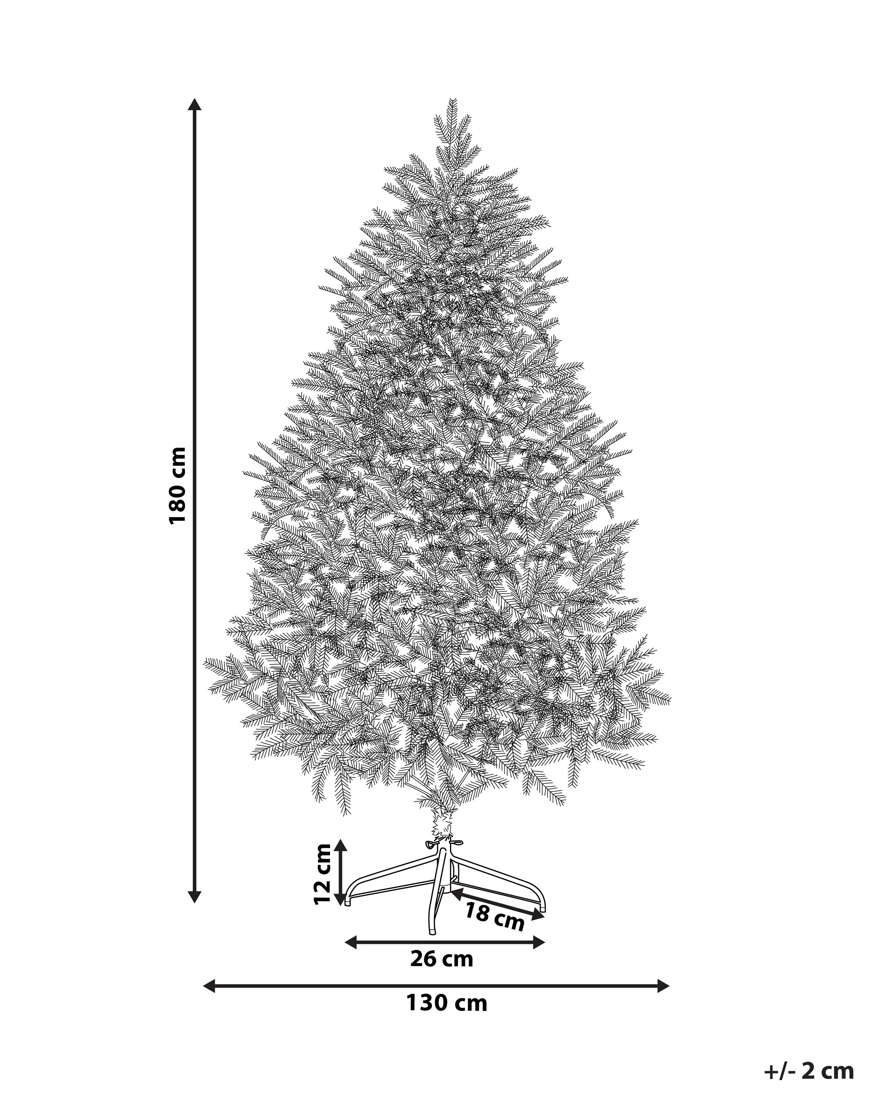 Besneeuwde kunstkerstboom BASSIE 180 cm Wit
